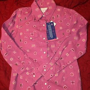 Girls Western Button Up Shirt